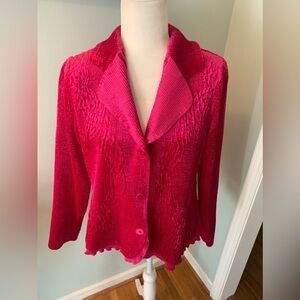Chico’s fuschia pink jacket, size 1, (8-10)